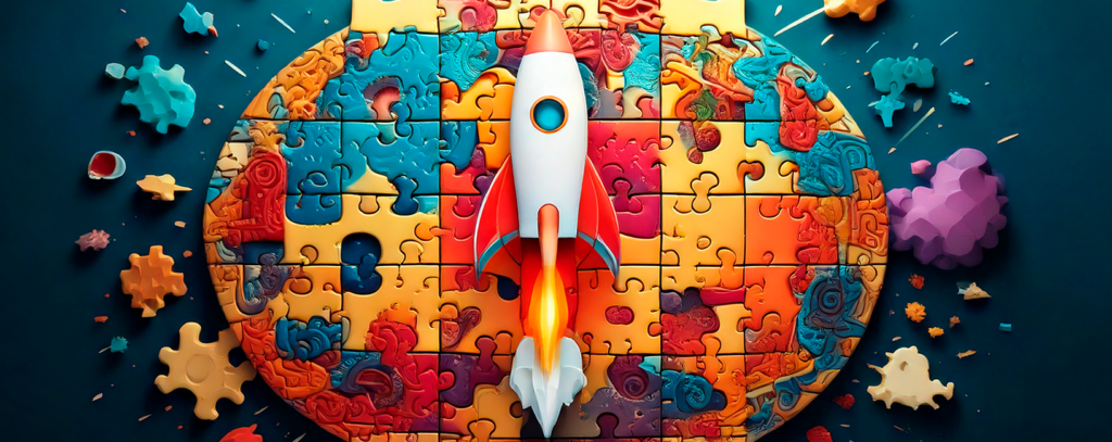 Leader rocket representing innovative startup funding strategy breaking away from traditional group.